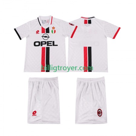 Billige Fotballdrakter AC Milan Barn Retro Bortedraktsett 1996 1997 Kortermet